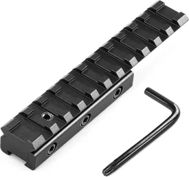 11mm Dovetail to 21mm Upgraded Build-in Locking Screws Picatinny Rail Low Profile Scope Mount Converter Base 3/8" to 7/8" Converter