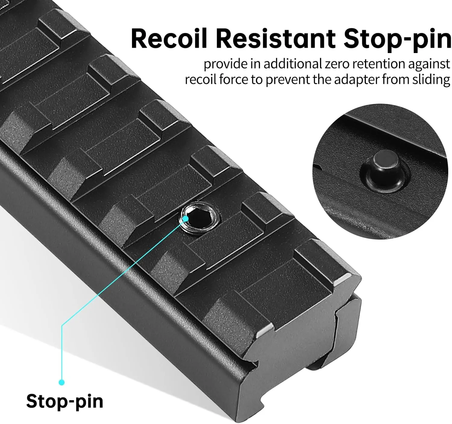 11mm Dovetail to 21mm Upgraded Build-in Locking Screws Picatinny Rail Low Profile Scope Mount Converter Base 3/8" to 7/8" Converter