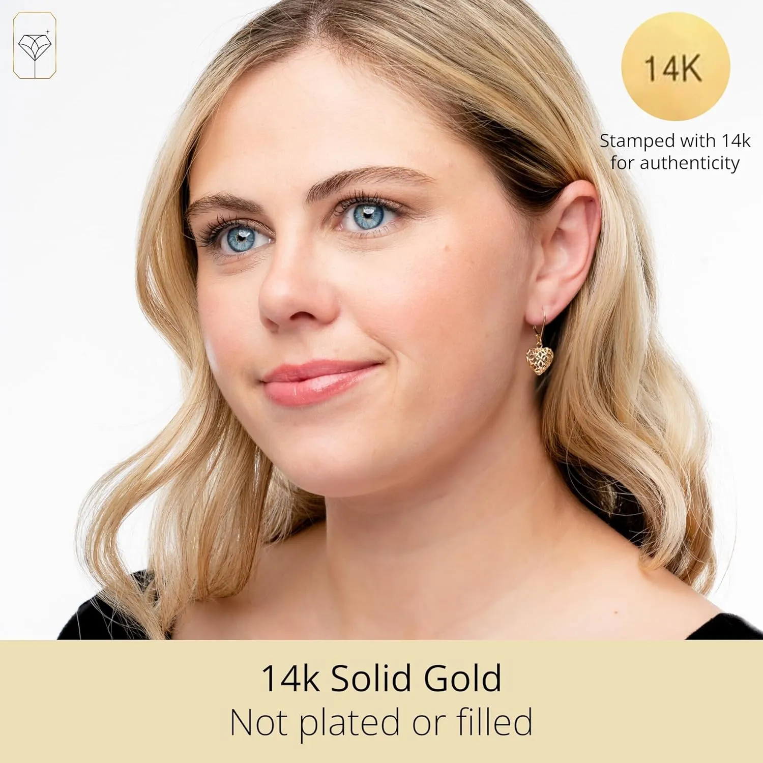 14K Filigree Gold Earrings for Women | Gold Dangle Earrings with Secure Leverback | Hypoallergenic and Lightweight Drop Earrings for Women by MAX   STONE