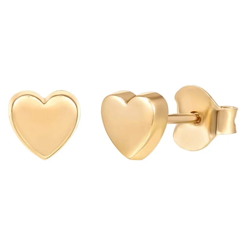 5mm Round Rose Gold Color Metal Alloy Earring Silver Heart Earring Womens Small Gold Triangle Earrings