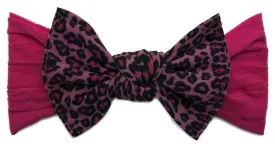 Baby Bling Hot Pink w/Pink Leopard Combo Print Knot Headband