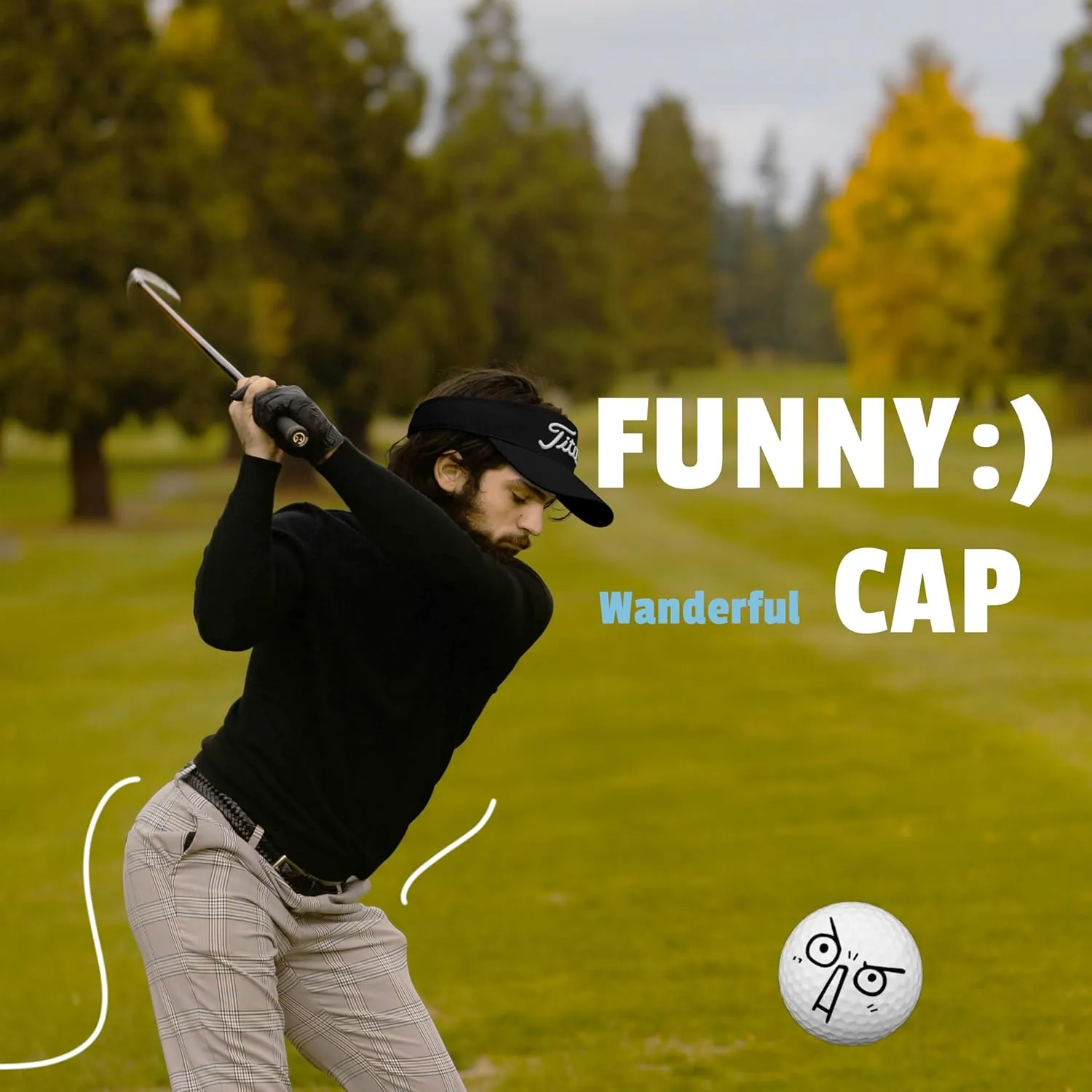 Bamveio Funny Golf Visors Hats for Men Women,Golf Gifts for Adults Humor