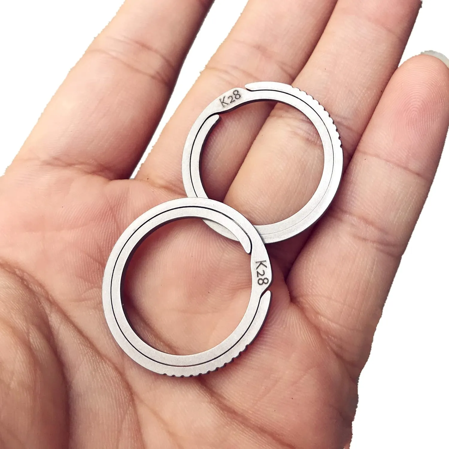 BANG TI Titanium Quick Release Side Pushing Key Rings Labor Saving Bulk Kit