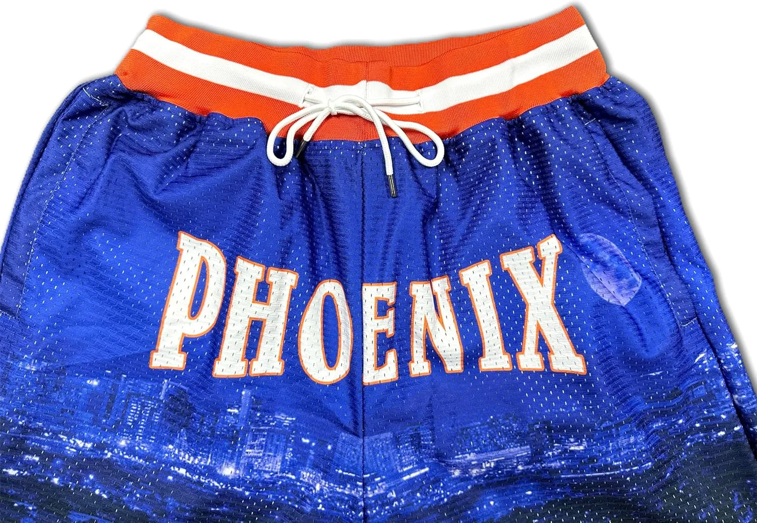 Basketball Shorts City Skyline Night View Zipper Pockets Quick Drying Trunks Fashion Hip-hop Gift for Men Gym Running