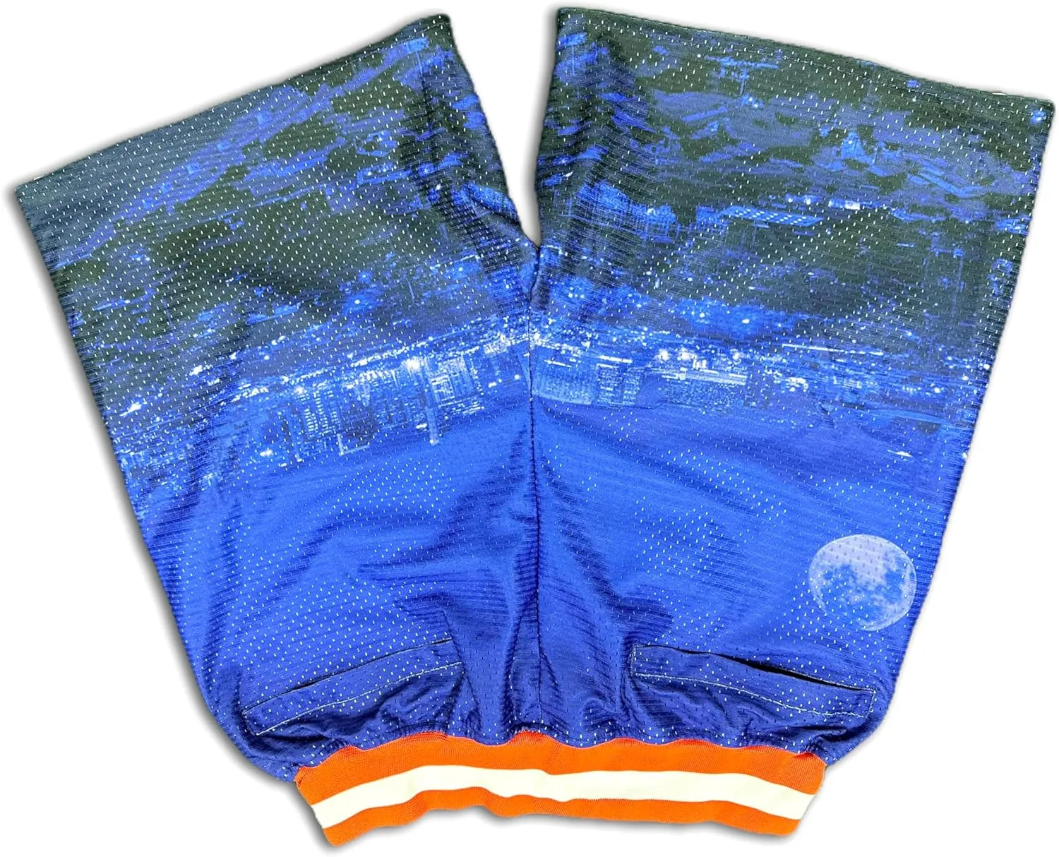 Basketball Shorts City Skyline Night View Zipper Pockets Quick Drying Trunks Fashion Hip-hop Gift for Men Gym Running