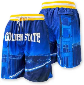 Basketball Shorts City Skyline Night View Zipper Pockets Quick Drying Trunks Fashion Hip-hop Gift for Men Gym Running