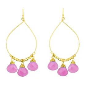 Bella Pink Jade Earrings