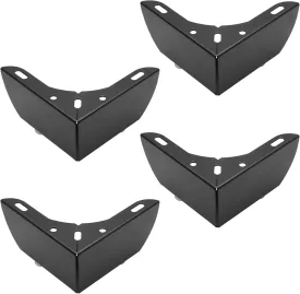 Biaungdo 2 Inch Furniture Legs, Set of 4 Metal Furniture Sofa Legs Triangle Feet, Minimalist Design Furniture Feet DIY Replacement for Table Cabinet Cupboard Couch Chair with Mounting Screws, Black