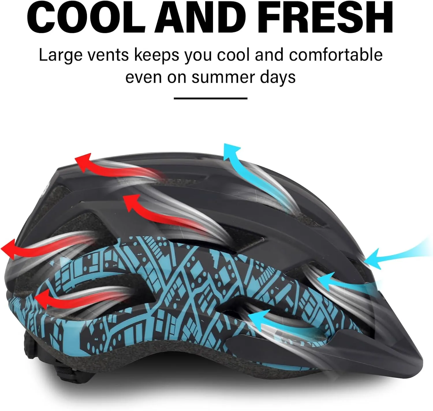 Bike Helmet for Adults Women Men Youth Kids, Lightweight Mountain Road Bicycle Cycling Helmets with Adjustable Dial, 2 Detachable Visor