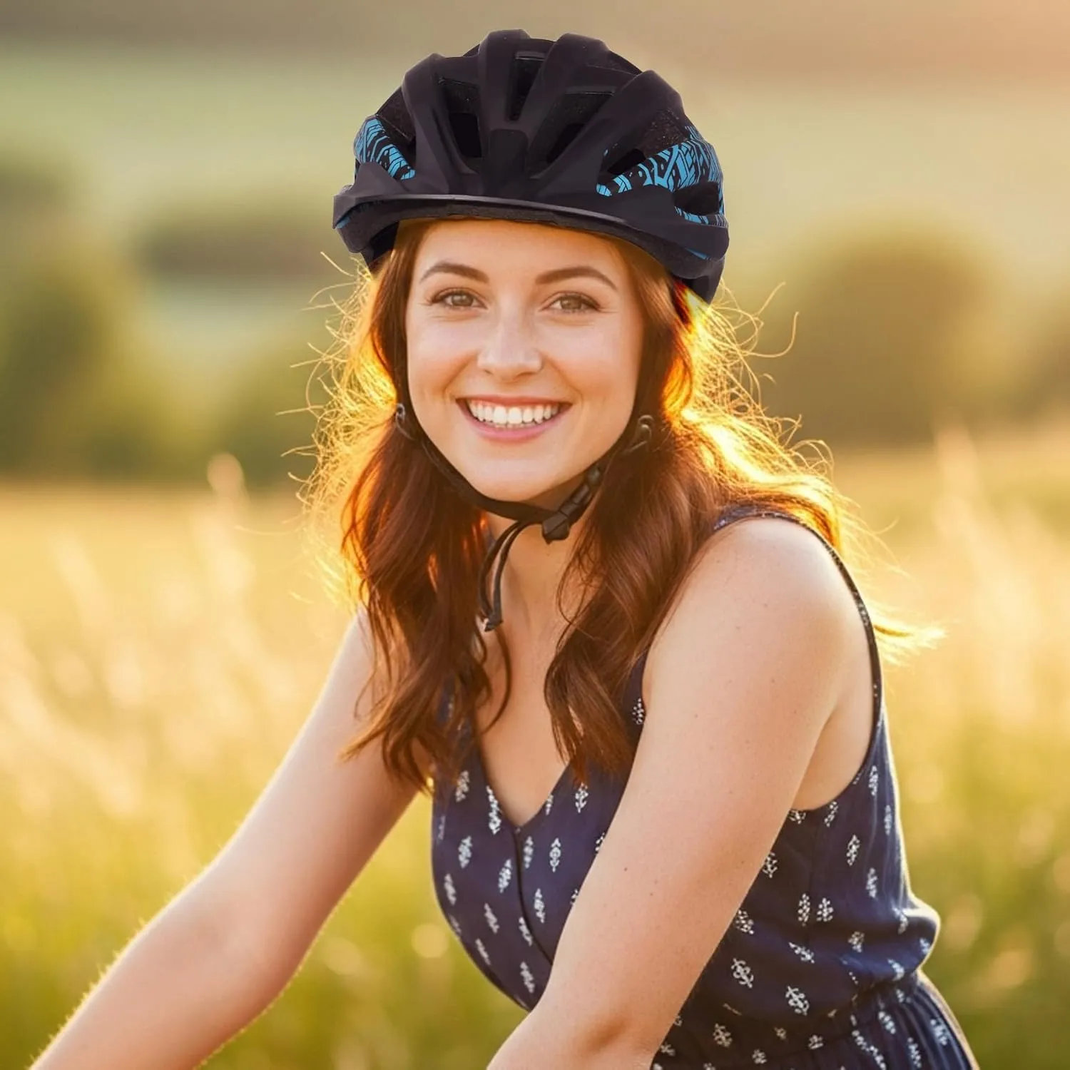 Bike Helmet for Adults Women Men Youth Kids, Lightweight Mountain Road Bicycle Cycling Helmets with Adjustable Dial, 2 Detachable Visor