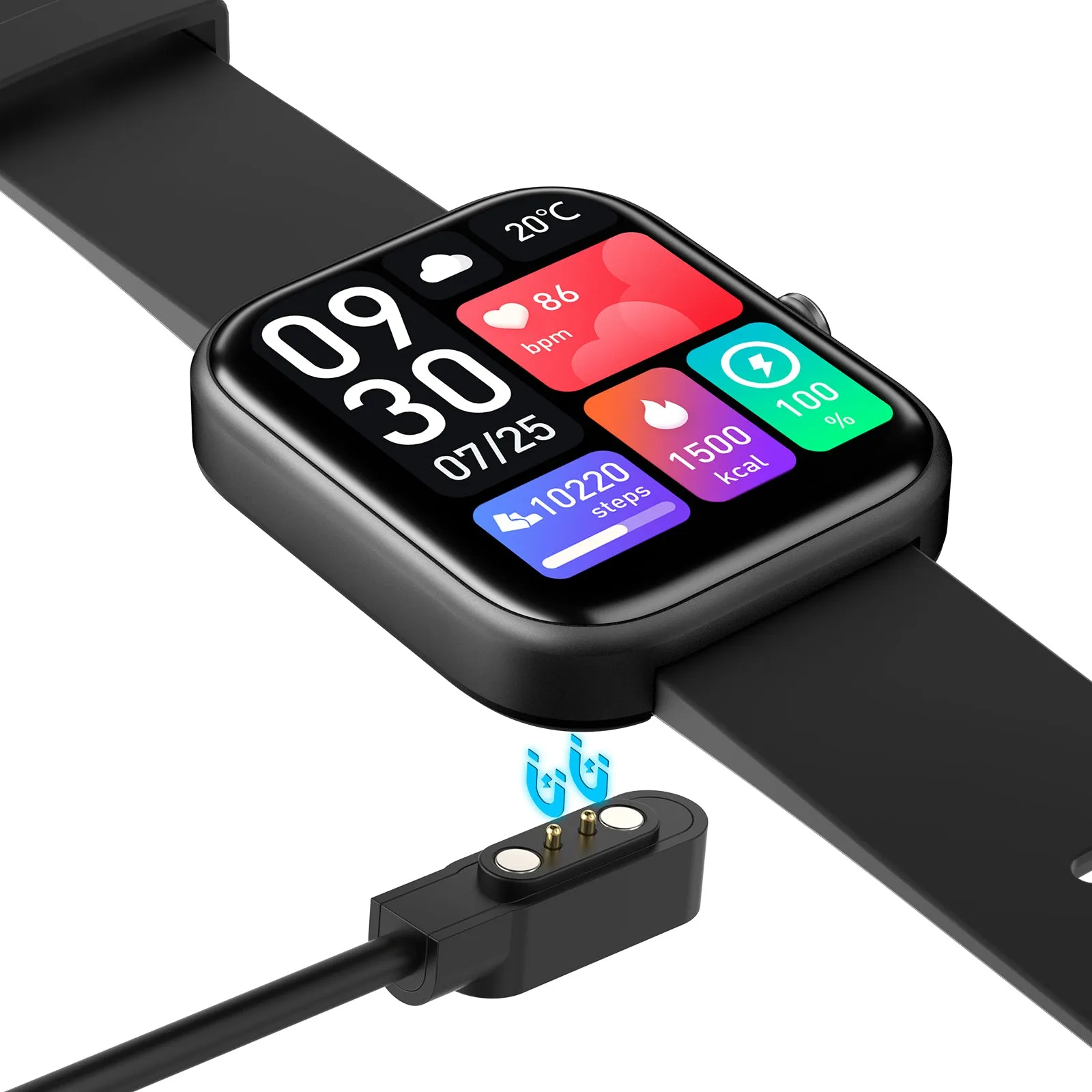 Black GTS-5 Bluetooth Watch for Android & IOS (Black)