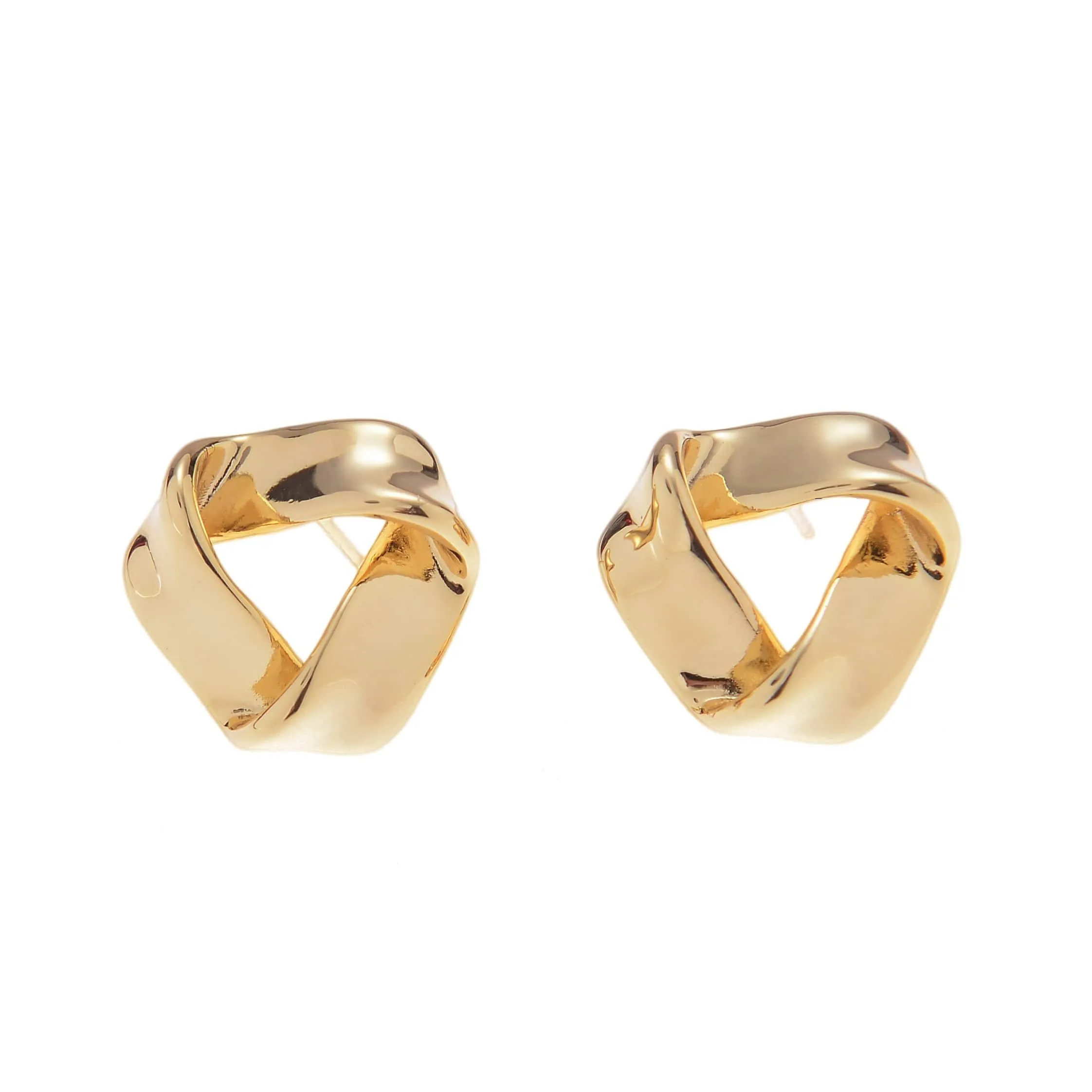 Block Tri Stud Earring