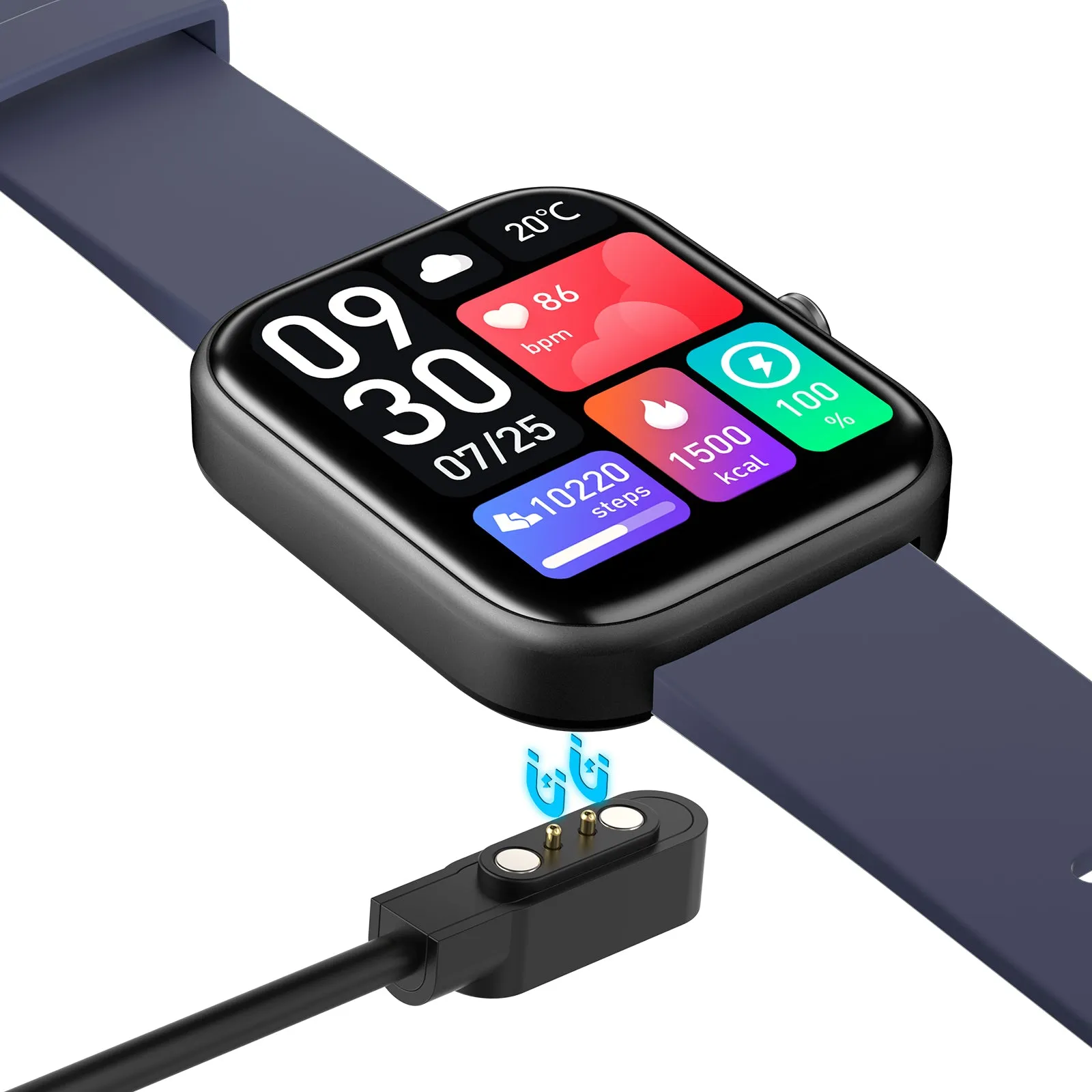 Blue GTS5 Bluetooth Calling Smart Watch