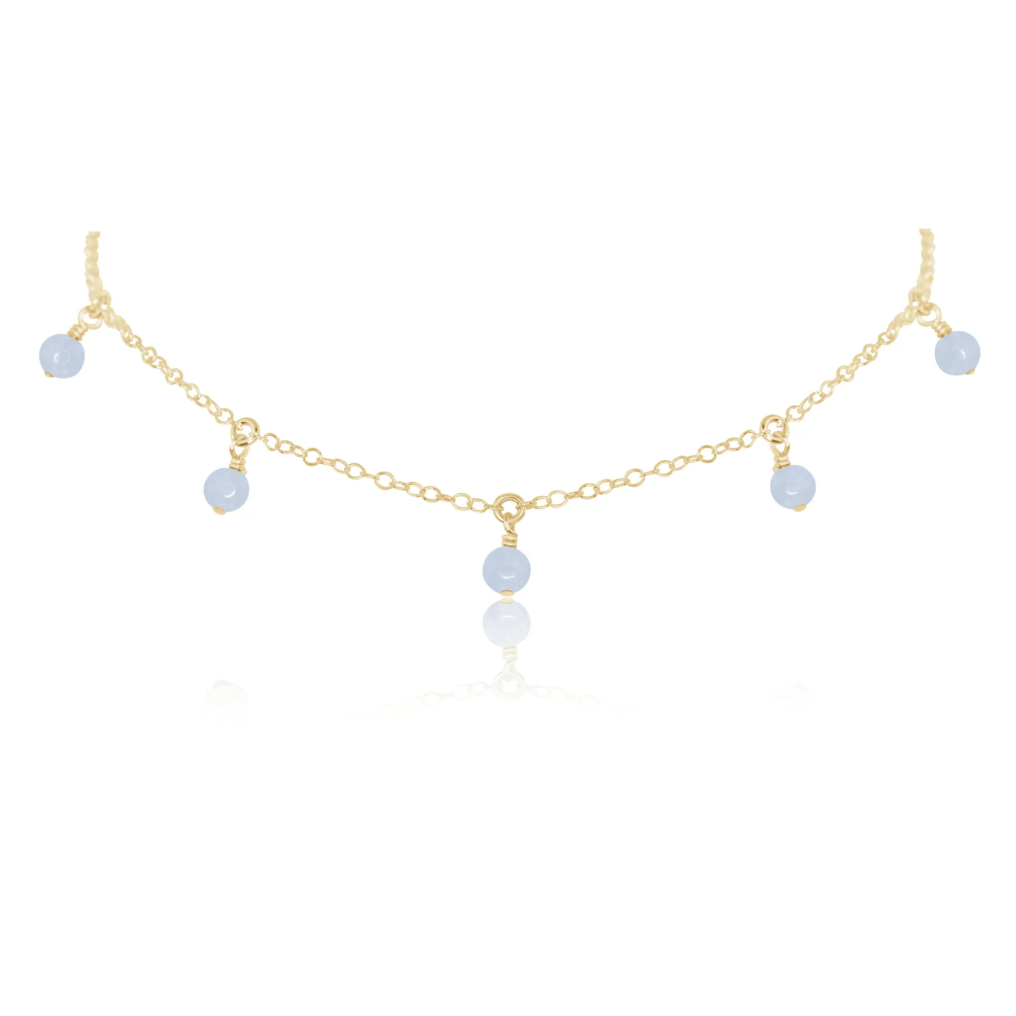 Blue Lace Agate Bead Drop Choker