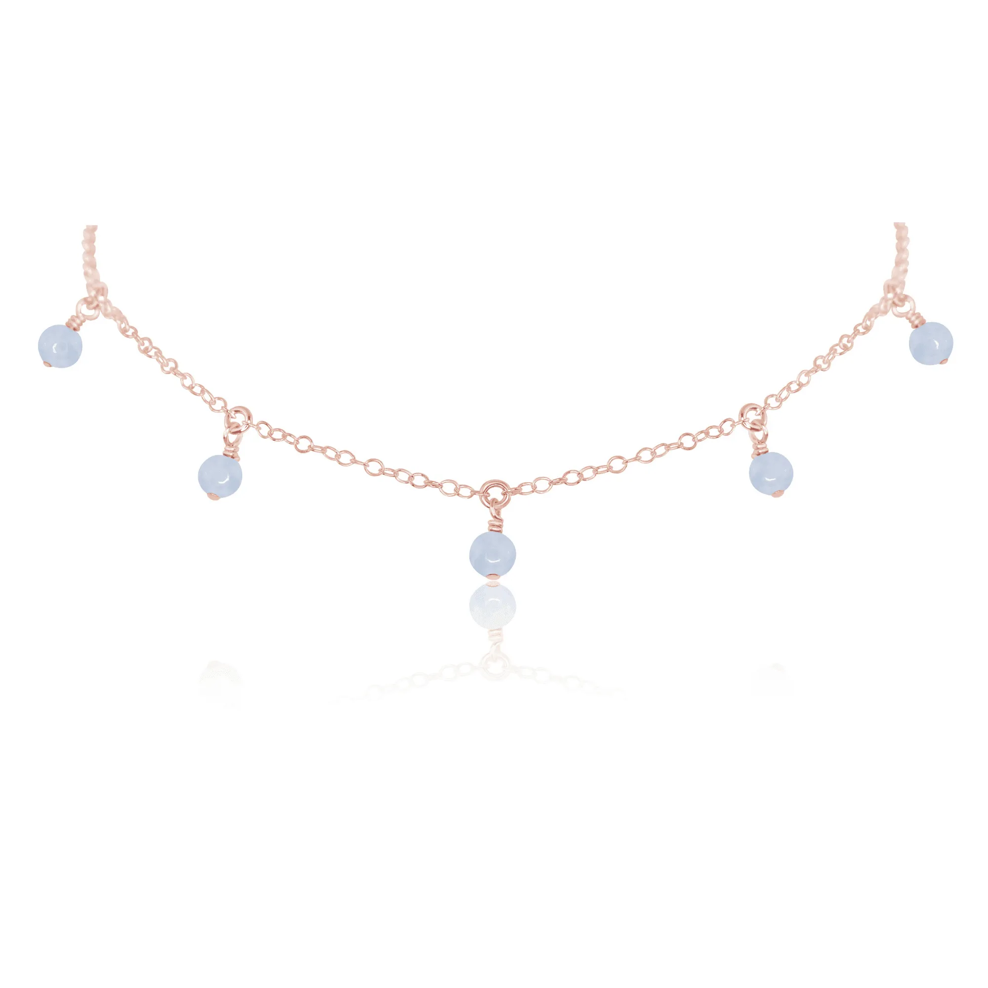 Blue Lace Agate Bead Drop Choker