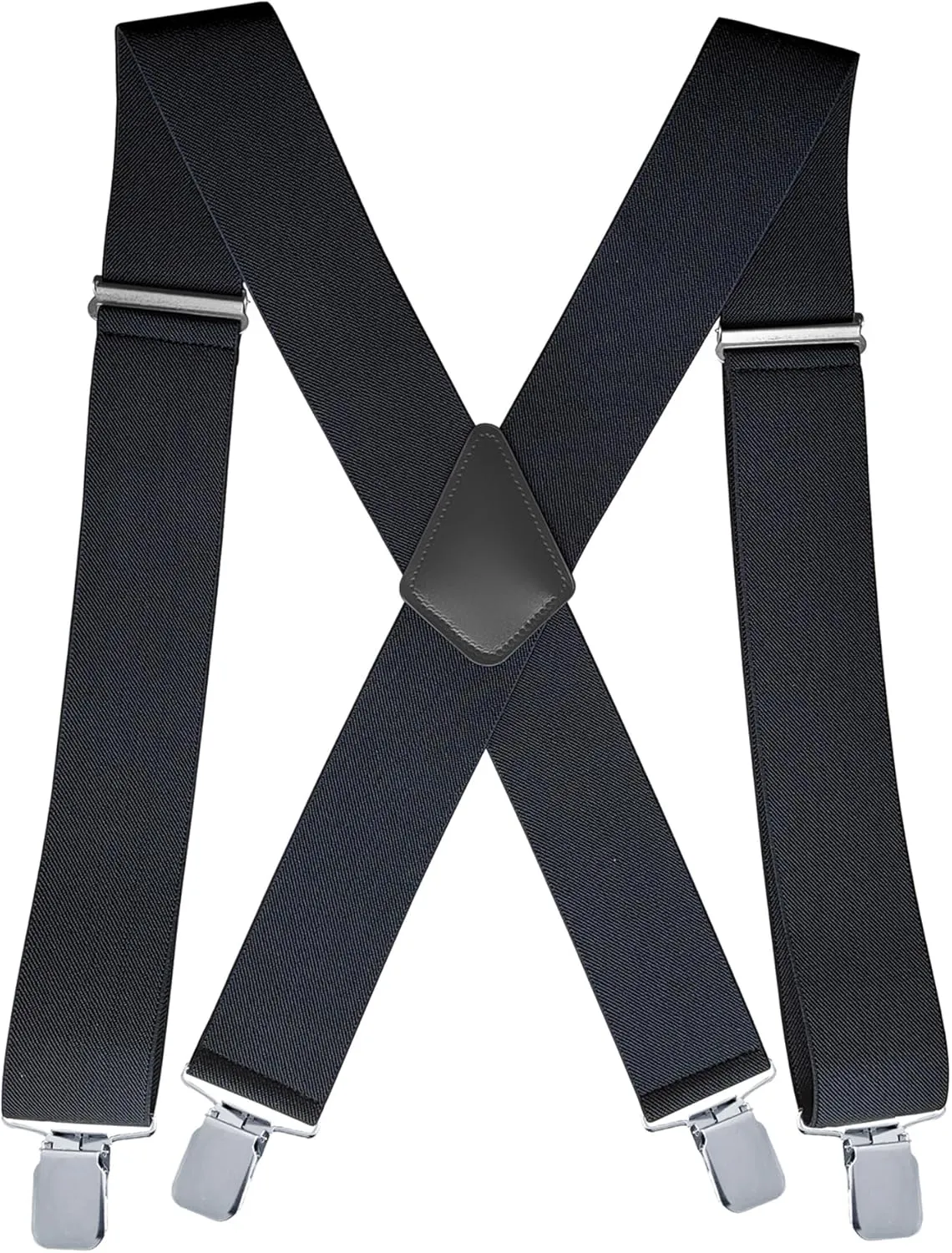 CADONO Men's 2 Inch Heavy Duty SuspendersAdjustable X-Back with Strong Clips for Work, Jeans, and More