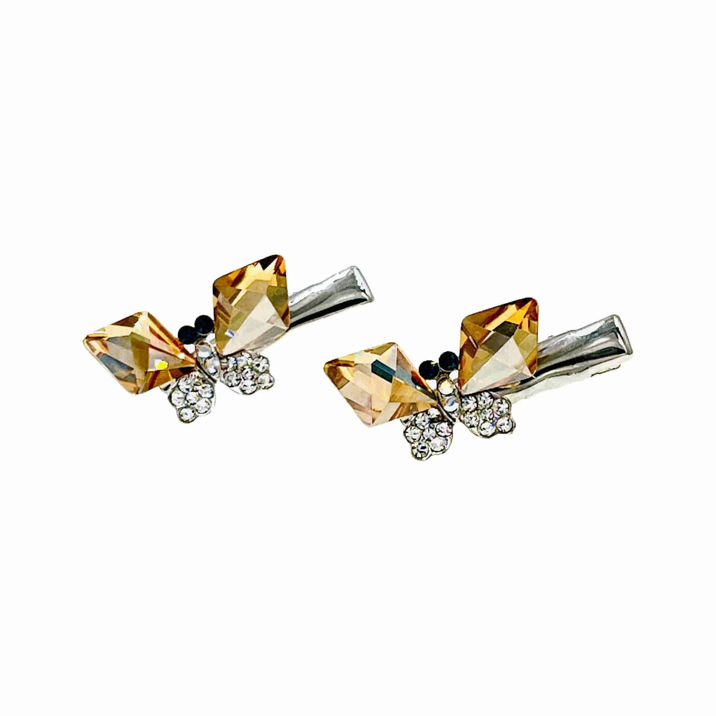 Copy of Zeta Presutti Butterfly Clamp Alligator Pelican Beak Cubic Zirconia Crystal Hair Clip ZP3