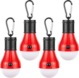 Doukey Portable Camping Lanterns [4 Pack] LED Tent Lanterns Emergency Light for Backpacking, Hiking, Hurricane Outage