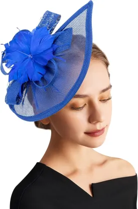 DRESHOW Women Fascinator Hats Tea Party Hat Vintage Pillbox Hat Headband for Cocktail
