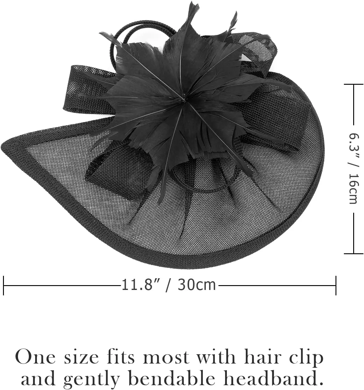 DRESHOW Women Fascinator Hats Tea Party Hat Vintage Pillbox Hat Headband for Cocktail