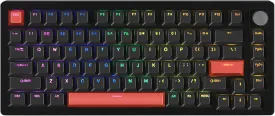 DrunkDeer A75 Rapid Trigger Mechanical Keyboard Magnetic Switch Keyboard Gaming PBT Keycap Double Shot 82Key OEM Profile 75% Layout Compact USB Wired Black