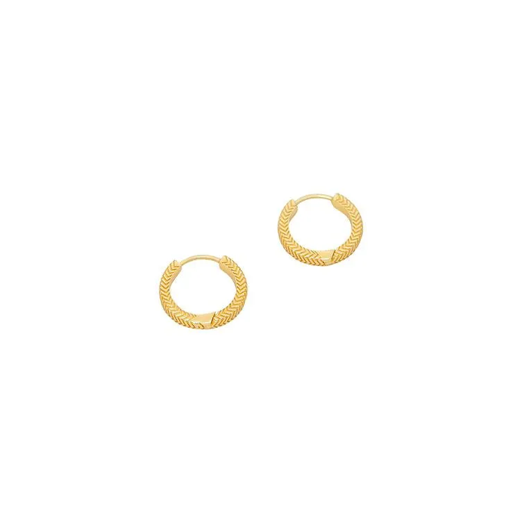 earrings - textured - gold
