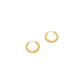 earrings - textured - gold
