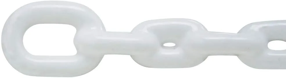 Extreme Max 3006.6590 BoatTector PVC-Coated Anchor Lead Chain - 5/16" x 5', White