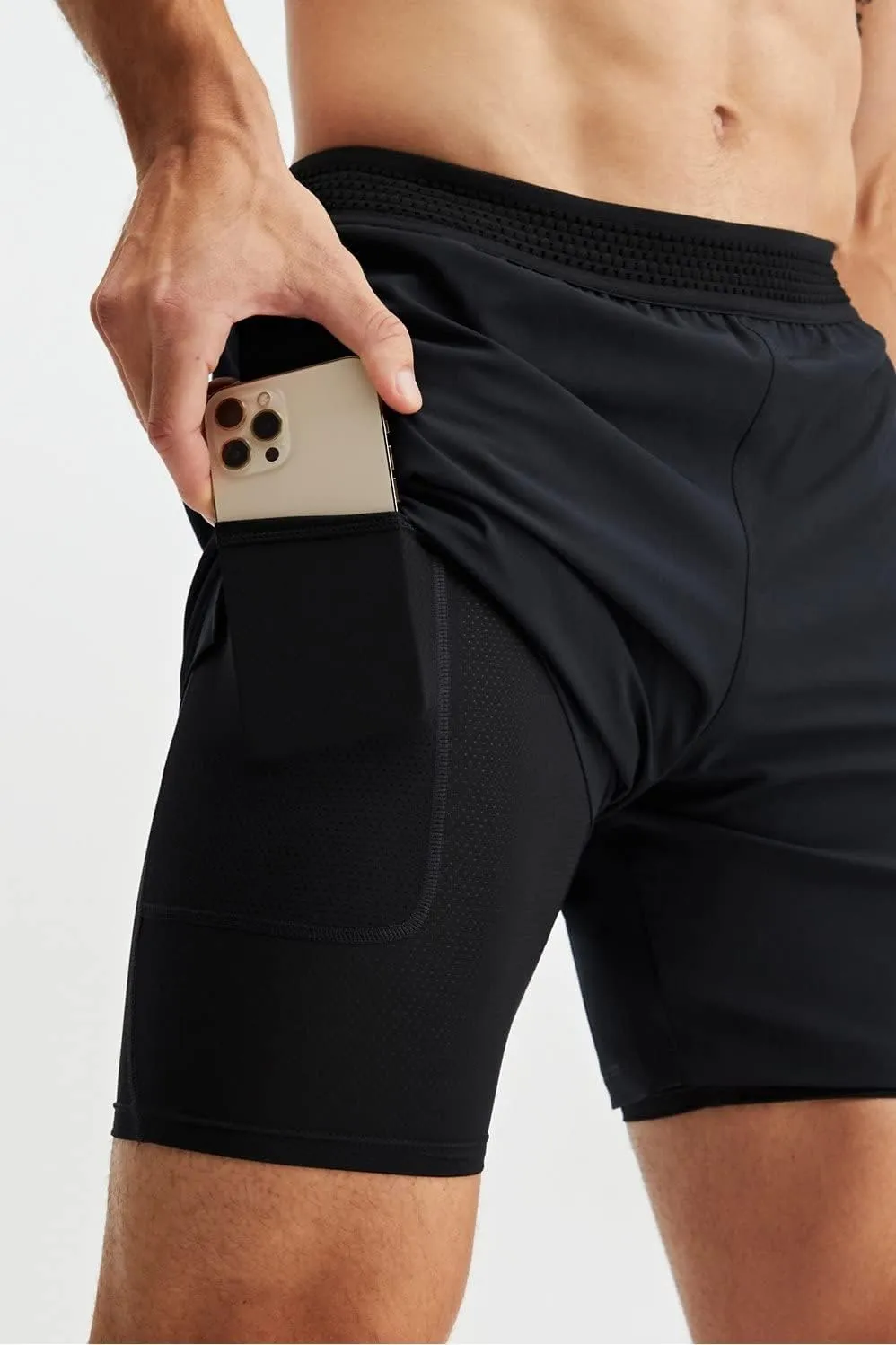 Fabletics Men's The Fundamental Short (Lined), Workout, Running, Training, Gym, Yoga, Ultra Lightweight, Athletic