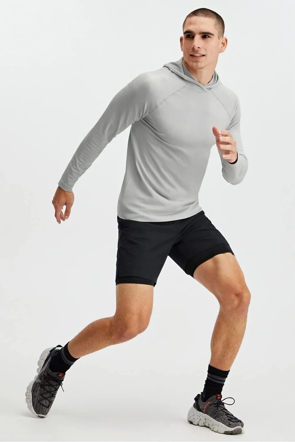 Fabletics Men's The Fundamental Short (Lined), Workout, Running, Training, Gym, Yoga, Ultra Lightweight, Athletic
