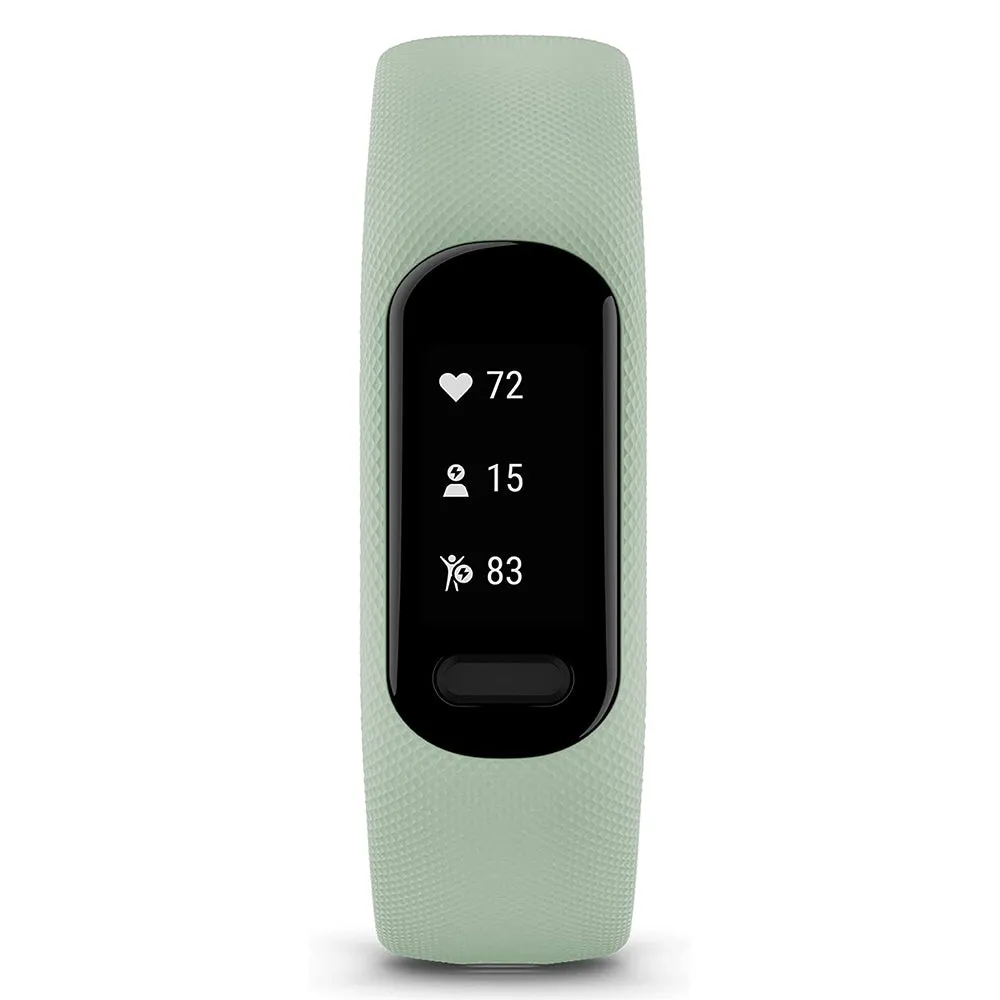 Garmin vivosmart 5 Cool Mint Silicone Band Simple Design Long-Lasting Battery Fitness Tracker - 010-02645-02