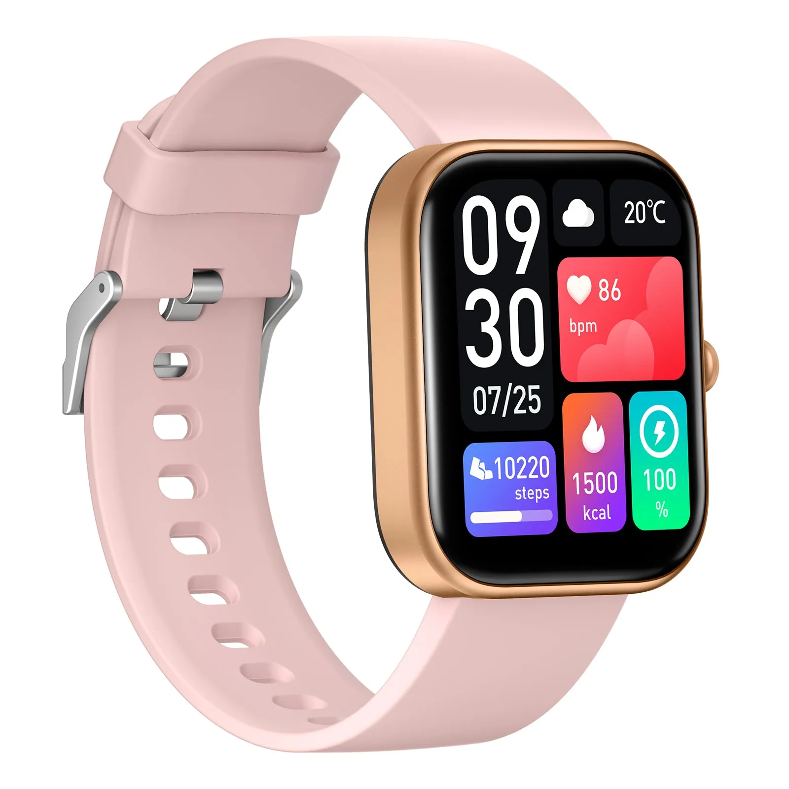 Gold Pink GTS-5 Bluetooth Watch for Android & IOS (Rose Pink)