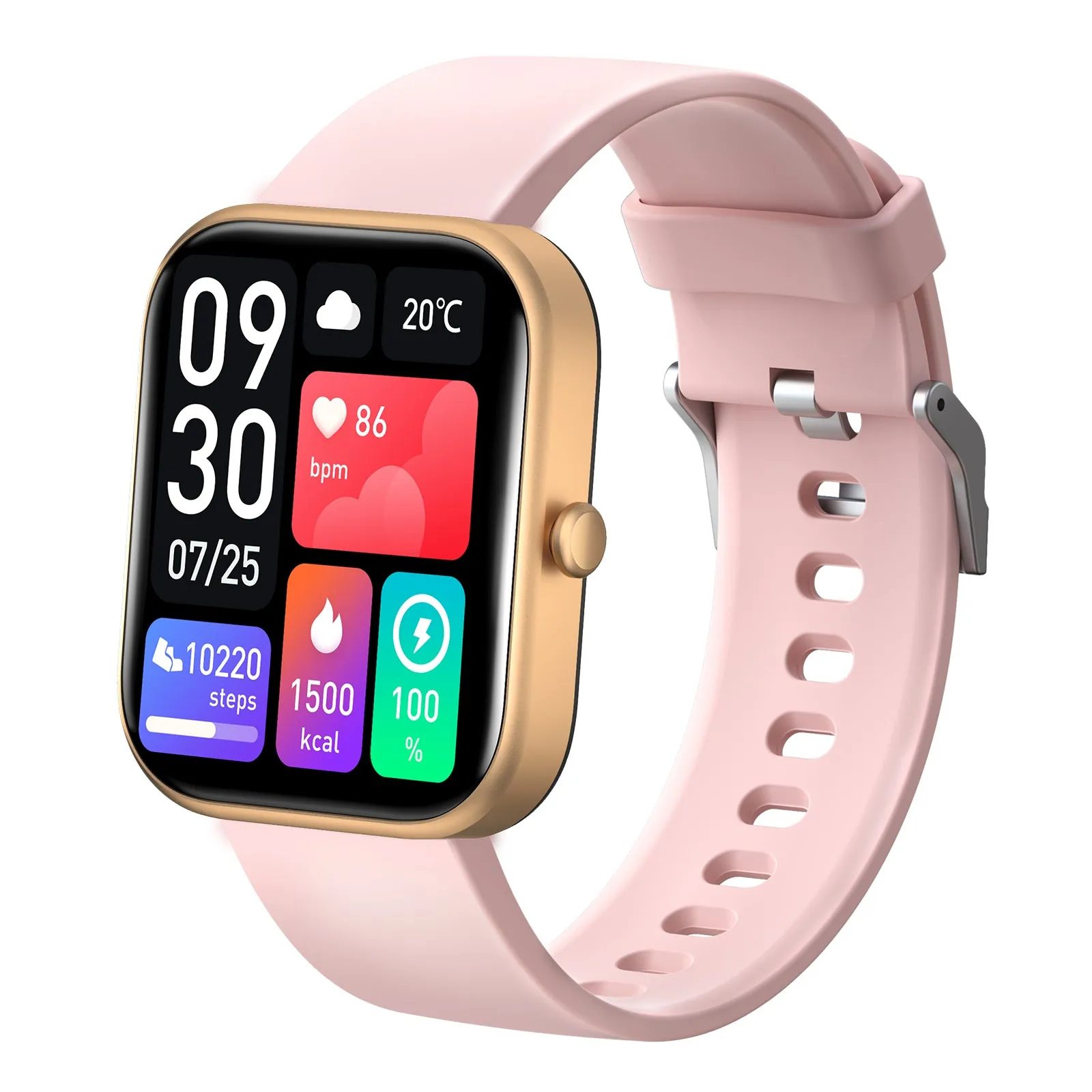 Gold Pink GTS-5 Bluetooth Watch for Android & IOS (Rose Pink)