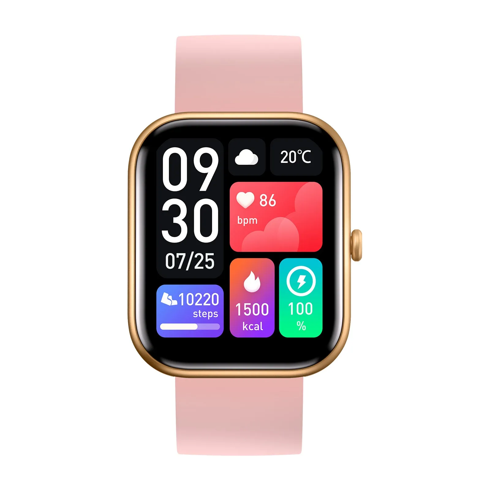 Gold Pink GTS-5 Bluetooth Watch for Android & IOS (Rose Pink)