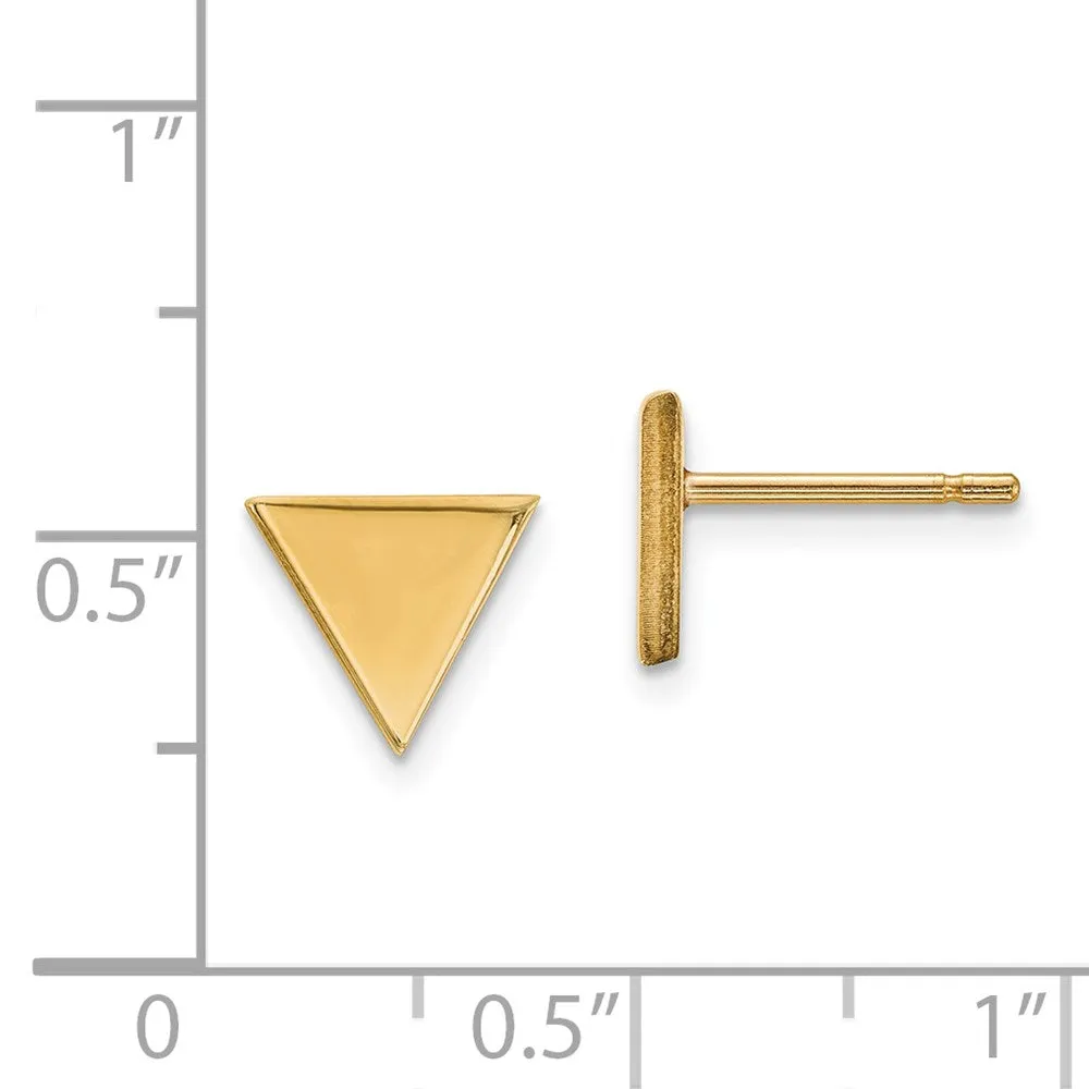 Gold Triangle Post Earrings - Model XE3081