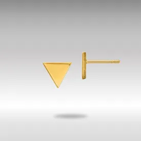 Gold Triangle Post Earrings - Model XE3081