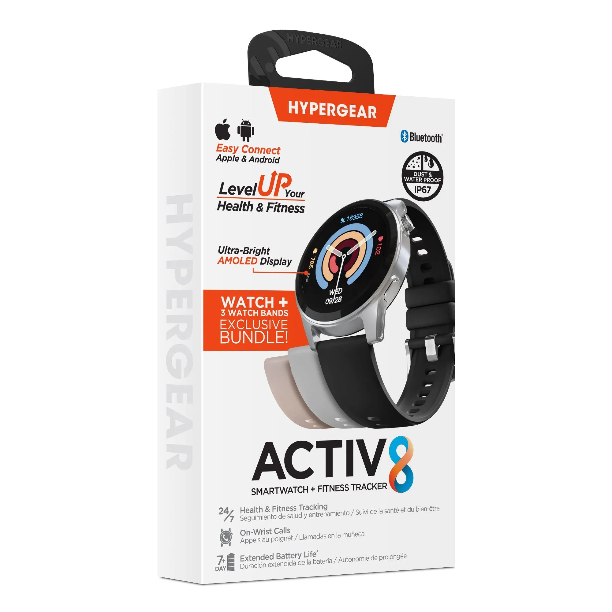HyperGear Activ8 Smartwatch   Fitness Tracker - 15-13613