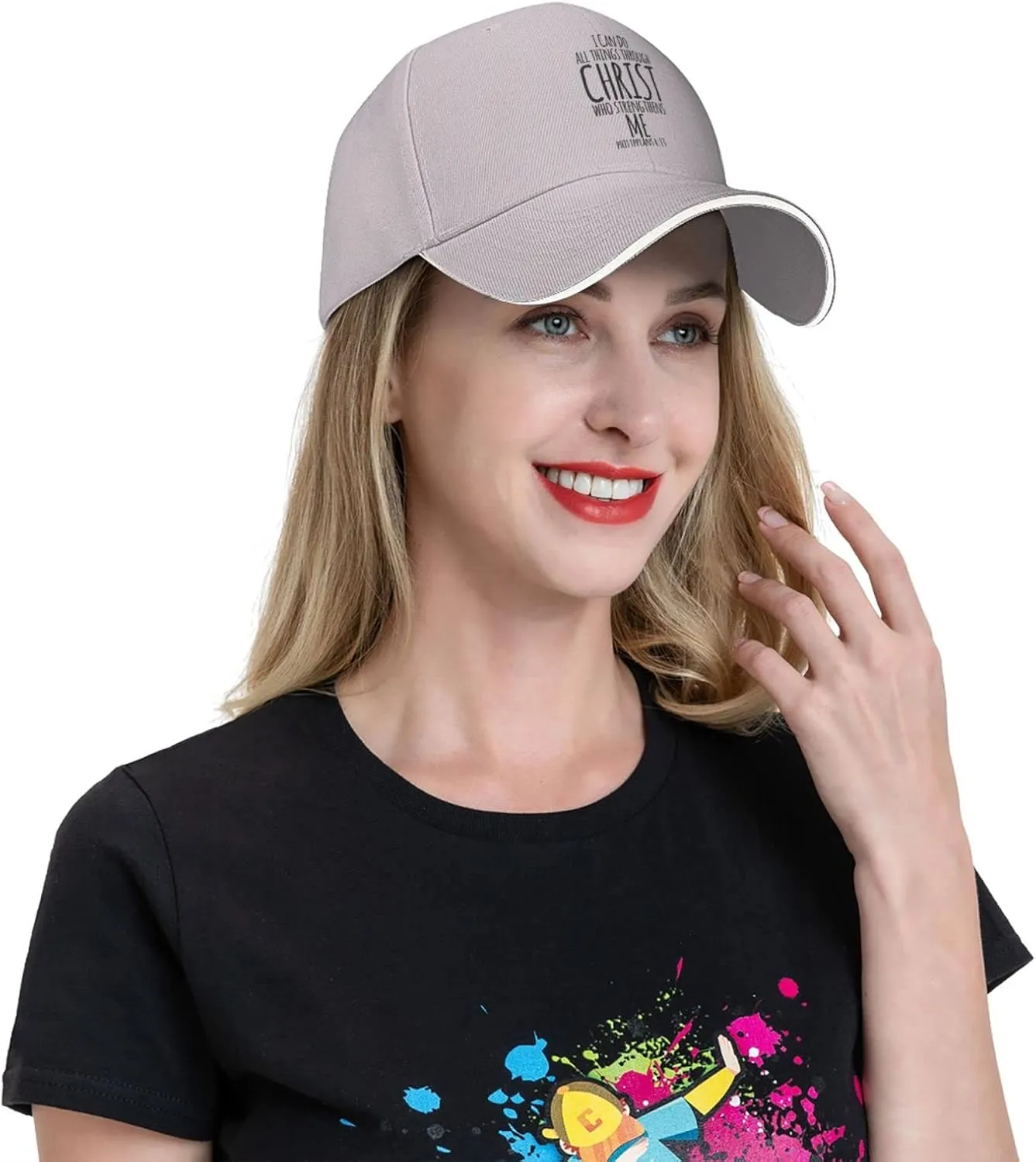 I Can Do All Things Through Christ, Christian God Baseball Caps Men Women Ball Hat Adjustable Trucker Hat Cowboy Hat