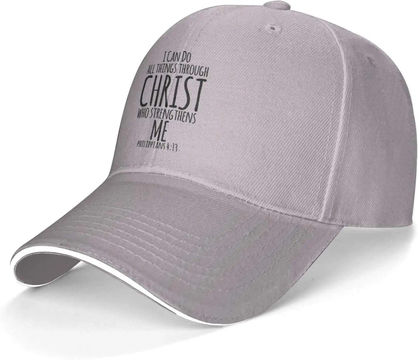 I Can Do All Things Through Christ, Christian God Baseball Caps Men Women Ball Hat Adjustable Trucker Hat Cowboy Hat