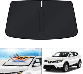 KUST Windshield Sun Shade for 2017-2024 Nissan Rogue Sport Accessories (Not for Rogue) Sunshade Foldable Sun Visor Protector Blocks UV Rays Keep Your Car Cooler