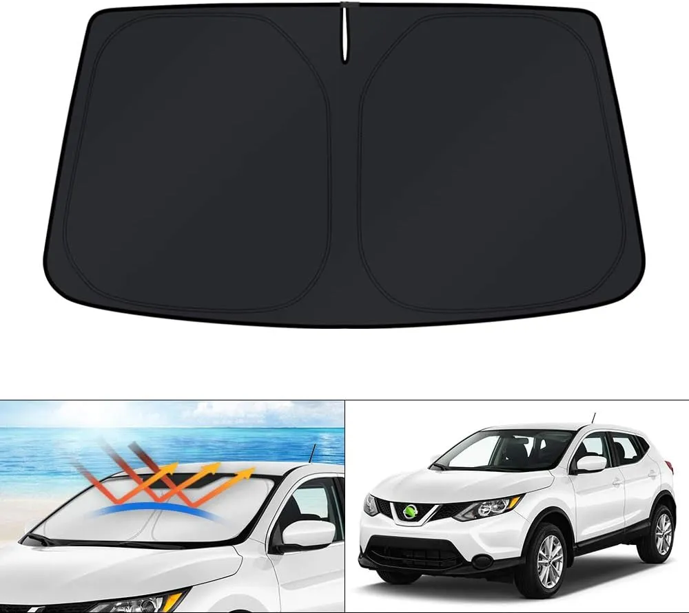 KUST Windshield Sun Shade for 2017-2024 Nissan Rogue Sport Accessories (Not for Rogue) Sunshade Foldable Sun Visor Protector Blocks UV Rays Keep Your Car Cooler