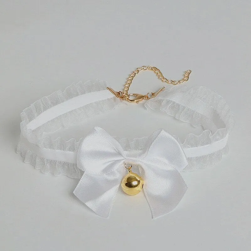 Lace bell necklace choker