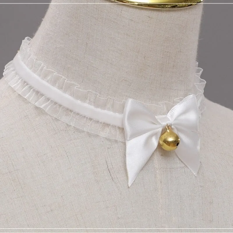 Lace bell necklace choker