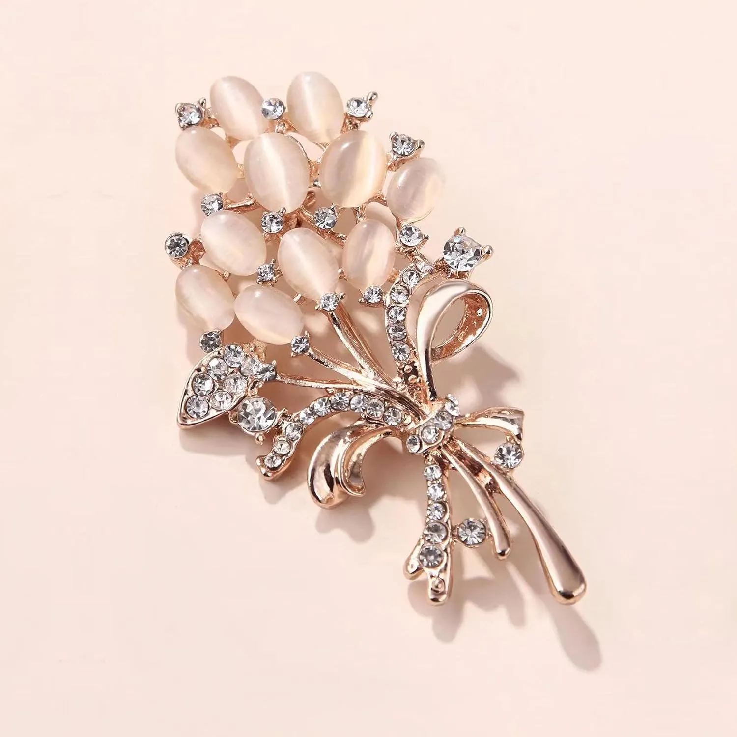 Large Brooch Pin Austrian Crystal Leaf Shape Bouquet Rhinestone Scarf Decoration Wreath Cloth Brooches Pins For Women Girls