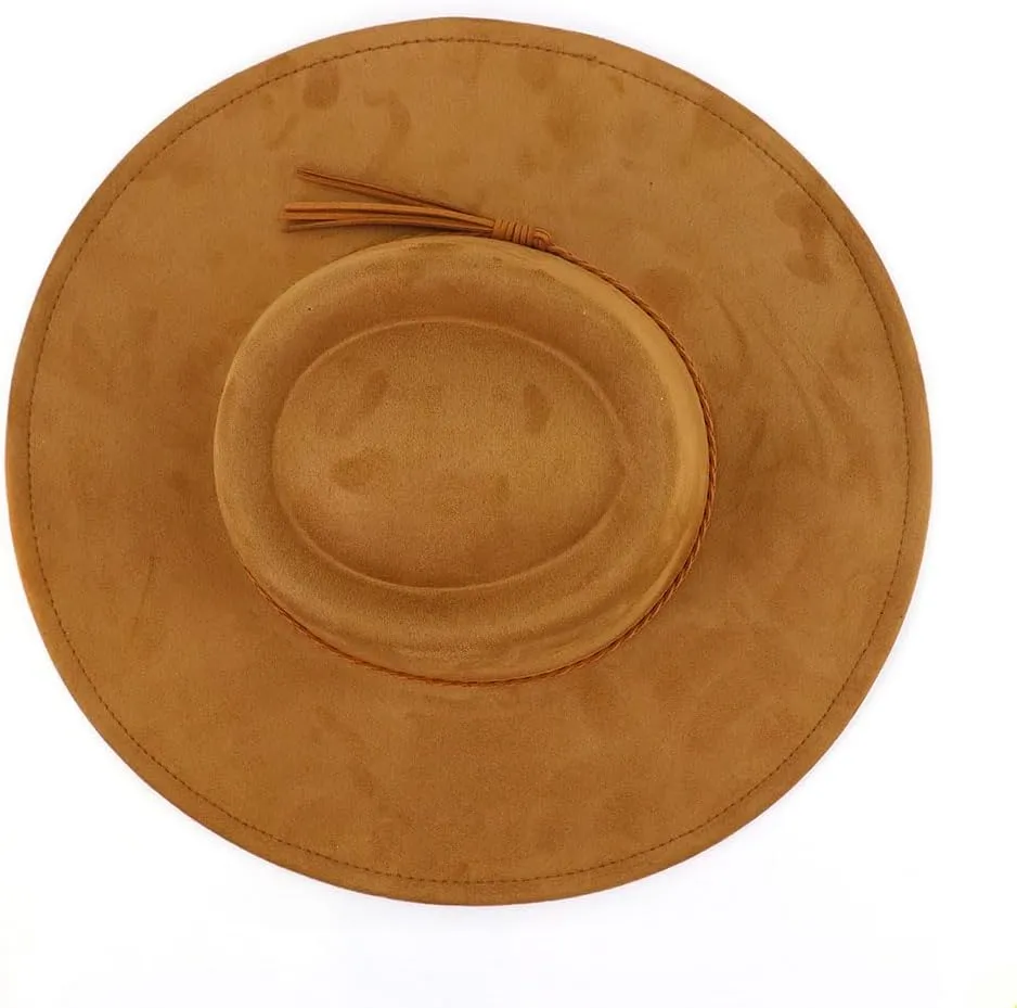 LIDHAY Wide Brim Fedora Hat for Men Women Big Rancher Felt Hat Pork Pie Jazz Hat