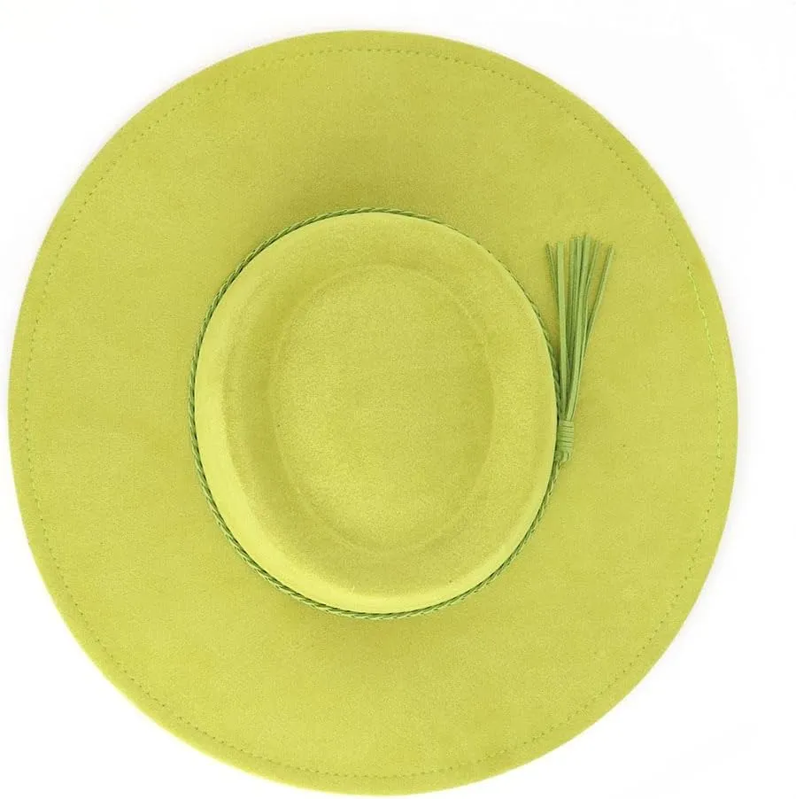 LIDHAY Wide Brim Fedora Hat for Men Women Big Rancher Felt Hat Pork Pie Jazz Hat