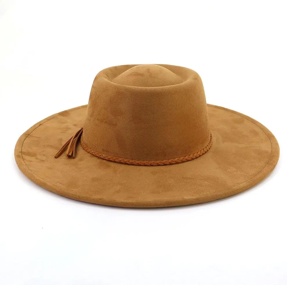 LIDHAY Wide Brim Fedora Hat for Men Women Big Rancher Felt Hat Pork Pie Jazz Hat