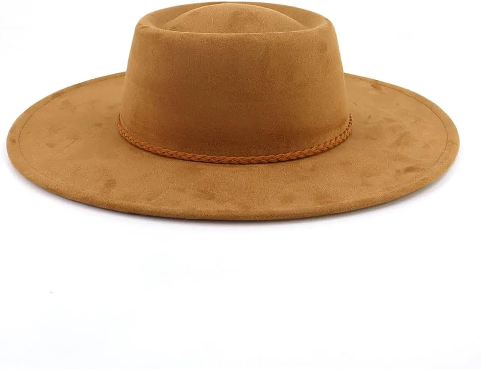 LIDHAY Wide Brim Fedora Hat for Men Women Big Rancher Felt Hat Pork Pie Jazz Hat