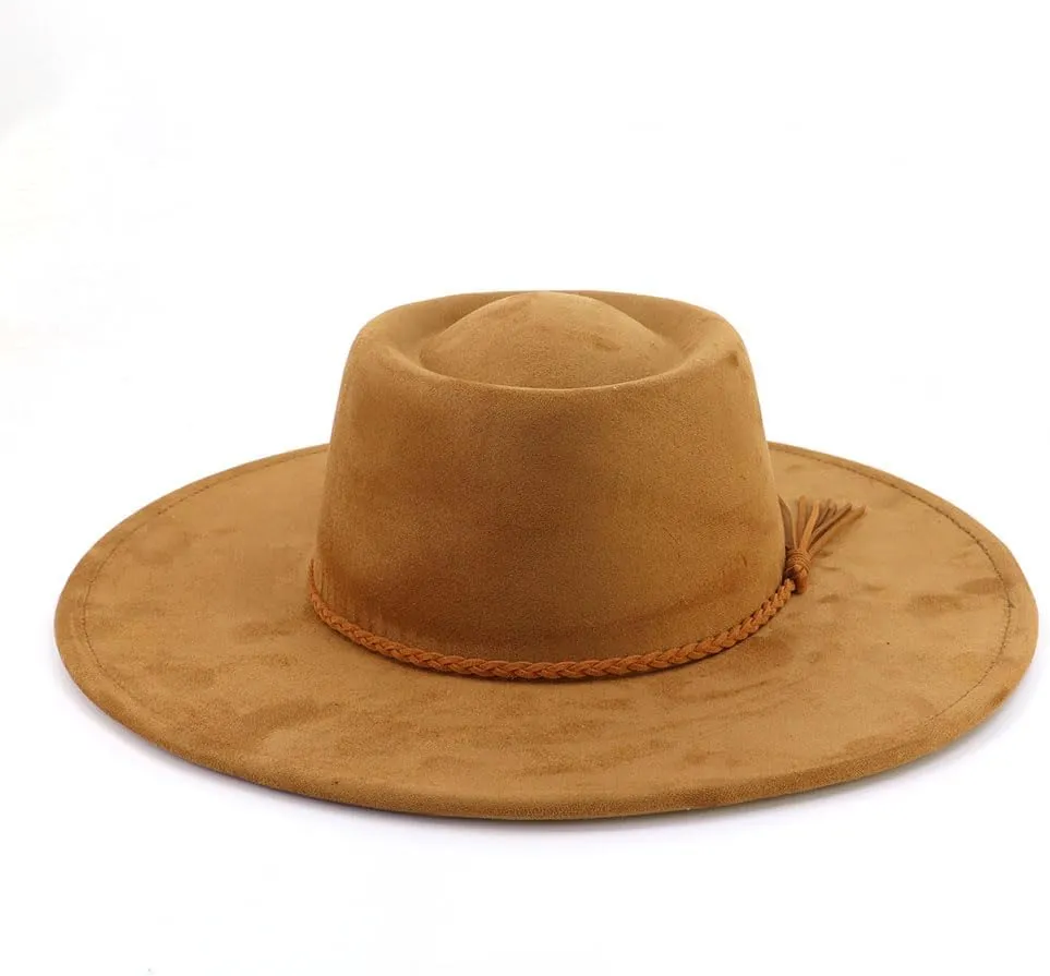 LIDHAY Wide Brim Fedora Hat for Men Women Big Rancher Felt Hat Pork Pie Jazz Hat