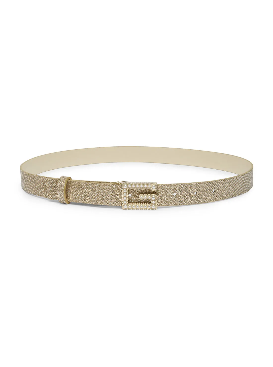 Light Gold Lurex Gretel Adjustable Belt